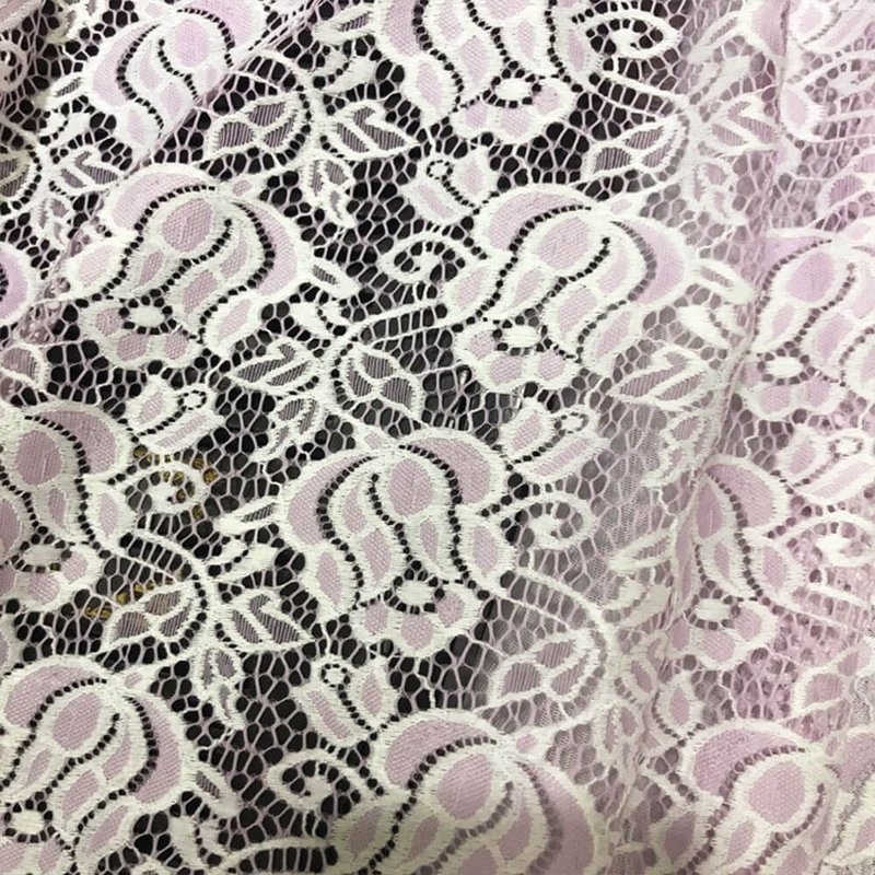 Dress Jacquard Nylon Warp Knit Lace Fabric for Women's Wear Wholesale 4